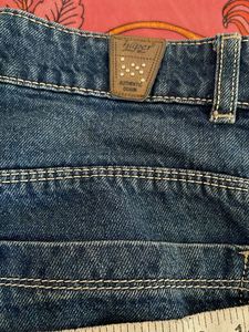 Classic Blue Wash Wide Leg Jeans