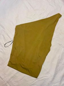 Mustard Yellow One-Shoulder Top