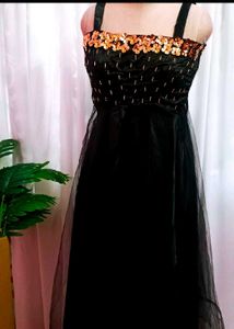 Elegant Black Sequined Gown