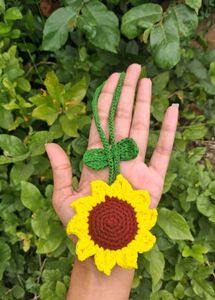Crochet Sunflower Charm🌻