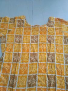 Yellow Bandhani Print kurta