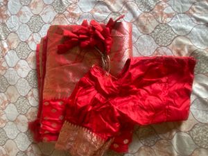 Vibrant Red Silk Blouse