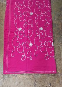 Pink Sequins Embroidered Saree