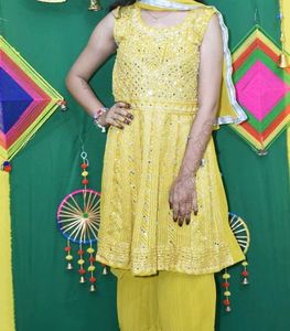 Yellow Embroidered 3 piece Set
