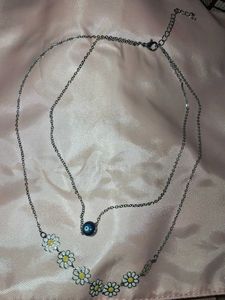 Daisy Evil Eye Layered Necklace
