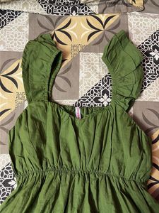 Green Tiered Midi Dress - NeW