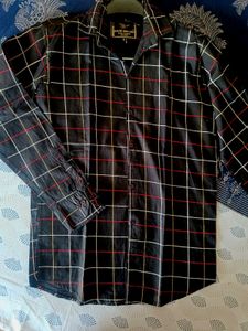 Men's Checked Long Sleeve Shirt L size