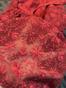 Westoraa Red Floral Halter Top