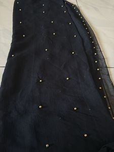 Embellished Black Dupatta