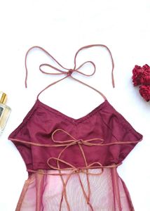 Sheer Mesh Halter Top
