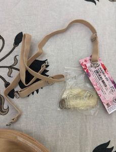 Beige Bra with Clear Straps