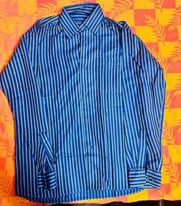 Classic Blue Striped Men's Shirt