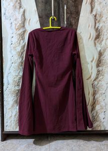 Elegant Maroon Bodycon Dress🎀✨