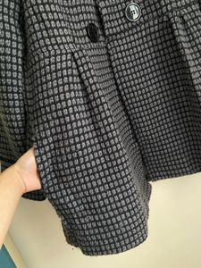 Chic Textured Double-Breasted Coat