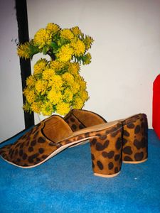 Leopard Print Mules