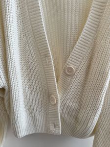 H&amp;M - Cream Knit Cropped Cardigan