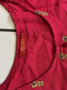 Elegant Pink Embroidered Kurta Set
