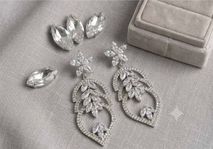 Sparkling Crystal Drop Earrings(AD)
