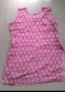 Women's Pink Floral Kurta Set