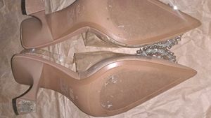 Embellished Stone Brochis Heels