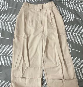 Chic Beige Wide-Leg Pants