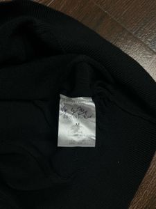 Classic Black Knit Polo Shirt