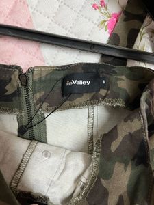 Camouflage Button-Front Dress