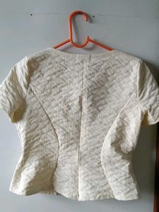 Chic Textured Cream Top