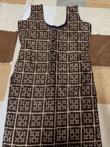 brown suit