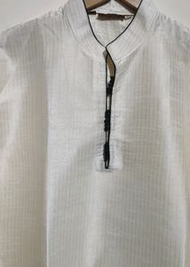 Cream Kurta Golden Lining For Boy &amp; Men 42