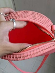 Cute Hot Pink Round Crossbody Bag