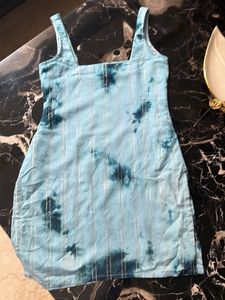 Blue Tie-Dye Mini kurta