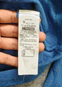 Men's Blue Decathlon Fleece Quarter Zip Pullover