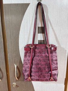 Lancaster Burgundy Monogram Tote Bag