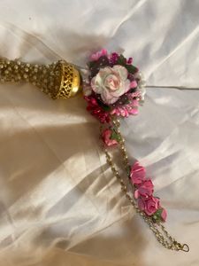 Royal Pink Flower Jewellery With Kaleere