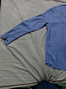 Men's Blue Checkered Formal Shirt