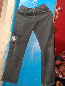 boys Stylish Black Cargo Jeans