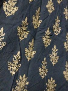 Aayasa Black Kurta with Gold Print &amp; Sequins