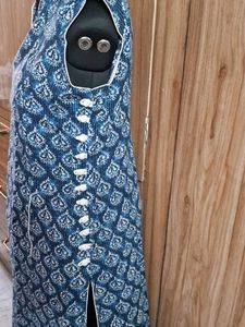 Blue Printed Kurta plazo  Set