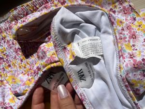 Zara Floral Smocked Bikini Set