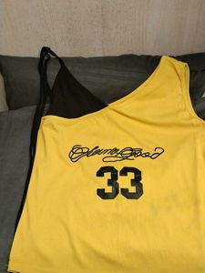 Yellow Graphic Tank Top