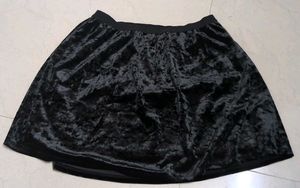 Gothic Black Velvet Skirt