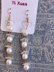 Elegant Pearl Dangle Earrings