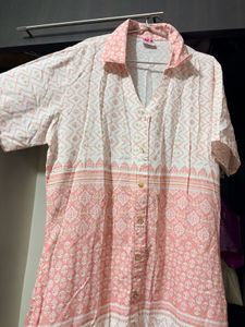 Pretty Pink Printed Dress