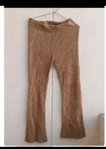 woolen bootcut trousers