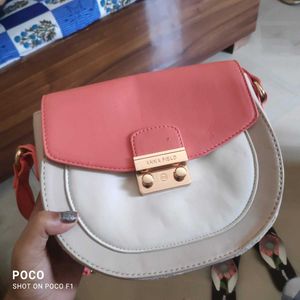 UK imported Anna Field Pink & White Crossbody Bag