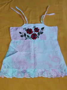 Cute Floral Print Baby Girl Top