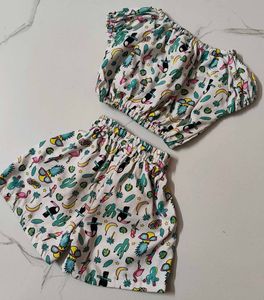 Tropical Co Ord Set For Girls