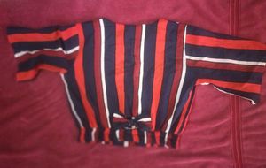 Striped Casual Girls Top