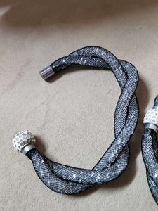 Sparkling Black Mesh Bracelet